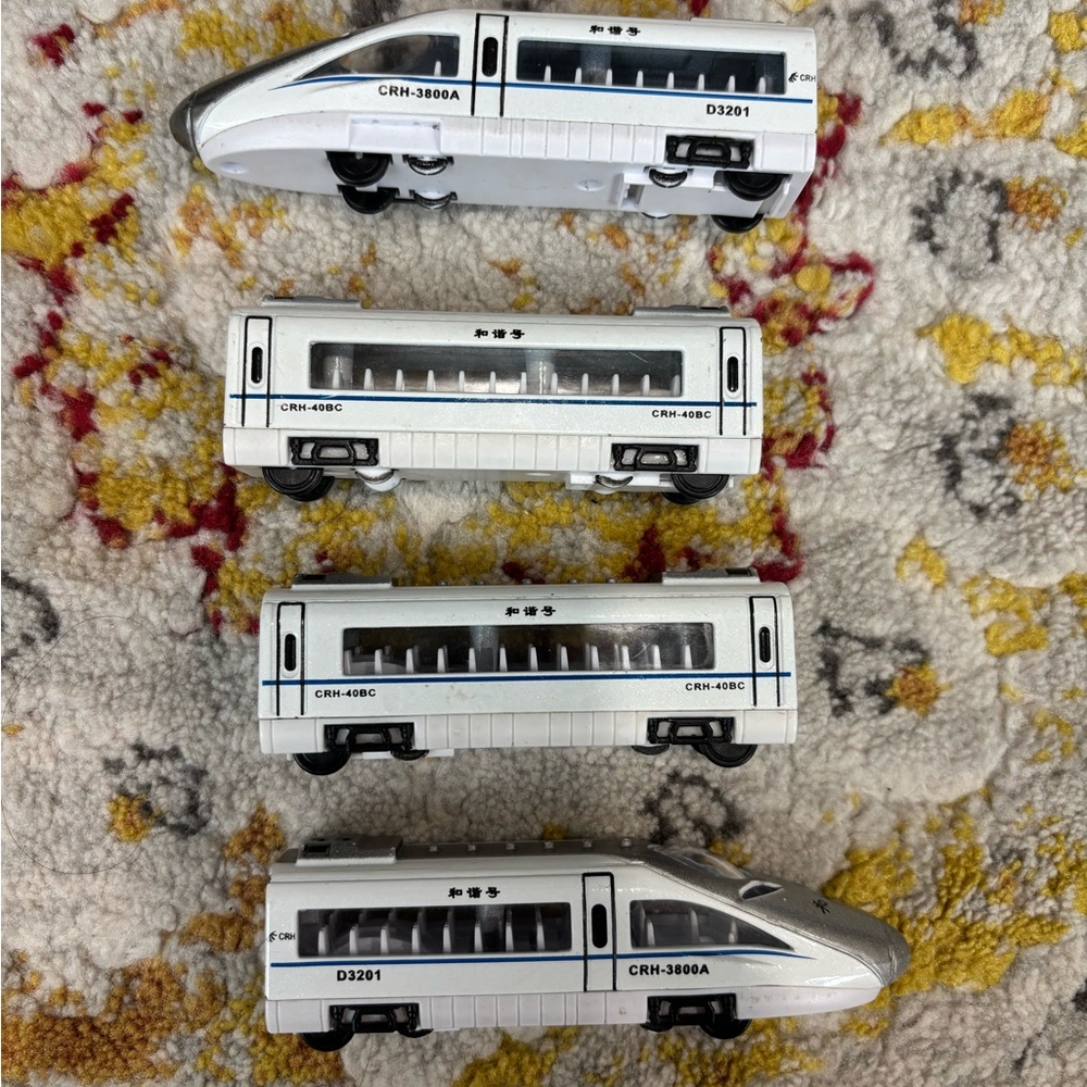 Chinese CRH High Speed Train Toy Set CRH380A Harmony Express 4 Cars Diecast